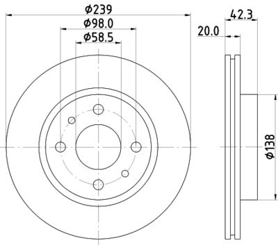 8DD355107981 HELLA Тормозной диск