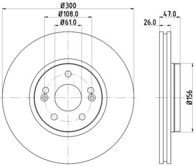 8DD355109301 HELLA Тормозной диск