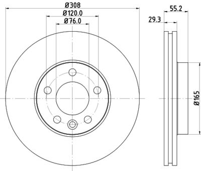 8DD355109661 HELLA Тормозной диск