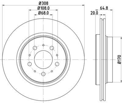 8DD355110611 HELLA Тормозной диск