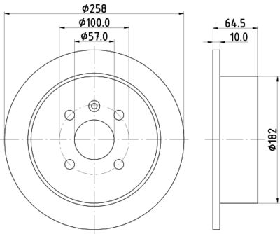 8DD355110691 HELLA Тормозной диск