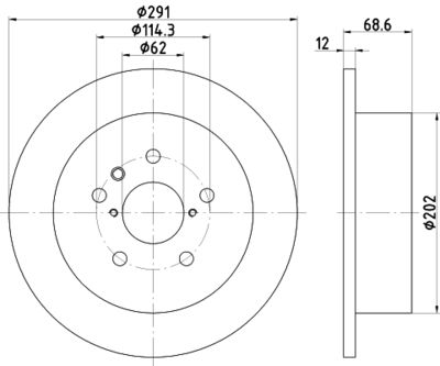 8DD355112421 HELLA Тормозной диск