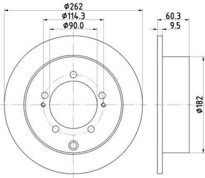 MDC1448 MINTEX Тормозной диск