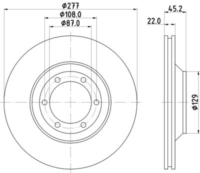 MDC1214 MINTEX Тормозной диск