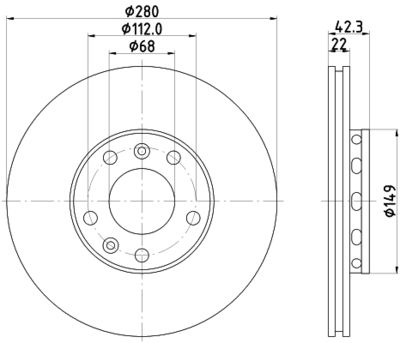 8DD355113321 HELLA Тормозной диск