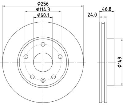 8DD355113571 HELLA Тормозной диск