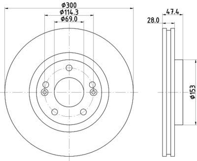 8DD355114481 HELLA Тормозной диск