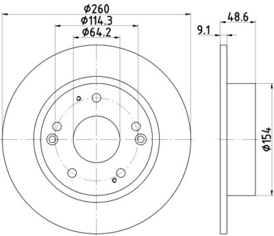 8DD355117091 HELLA Тормозной диск