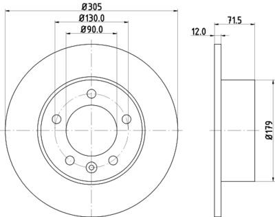 MDC2241 MINTEX Тормозной диск