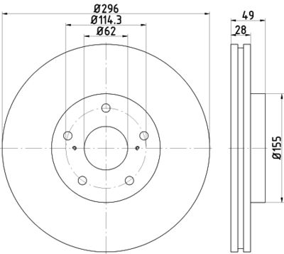 8DD355117431 HELLA Тормозной диск