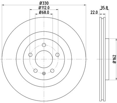 8DD355118021 HELLA Тормозной диск