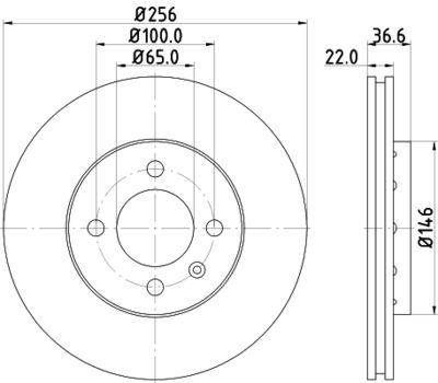 8DD355118261 HELLA Тормозной диск