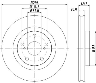 PCD12492 DON Тормозной диск