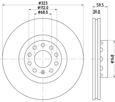 8DD355118611 HELLA Тормозной диск