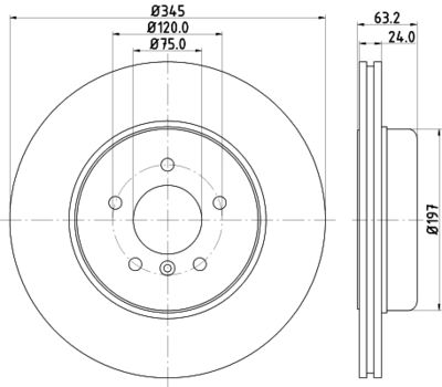 8DD355119341 HELLA Тормозной диск