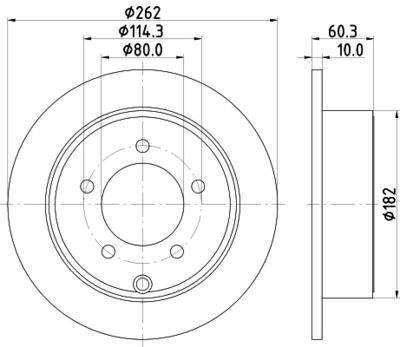 MDC2298 MINTEX Тормозной диск