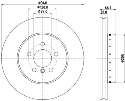 8DD355120651 HELLA Тормозной диск