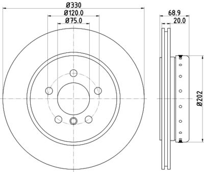 8DD355120671 HELLA Тормозной диск