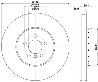 8DD355120681 HELLA Тормозной диск