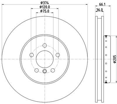 8DD355120691 HELLA Тормозной диск