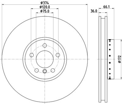 8DD355120711 HELLA Тормозной диск