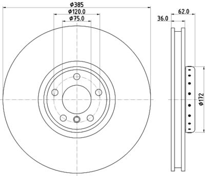 8DD355120721 HELLA Тормозной диск