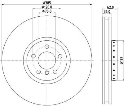 8DD355120731 HELLA Тормозной диск