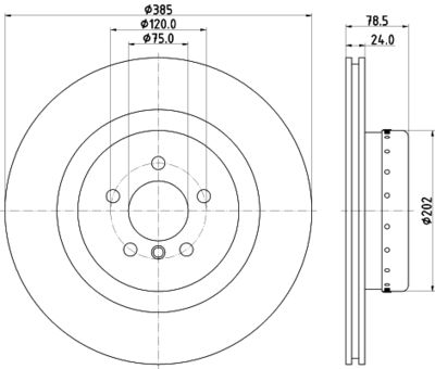 8DD355120741 HELLA Тормозной диск