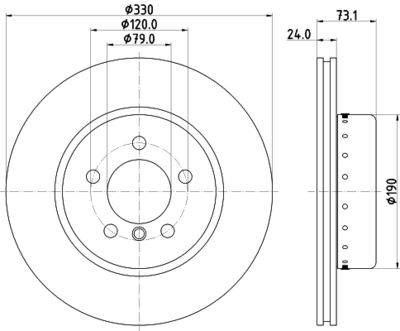 8DD355120761 HELLA Тормозной диск