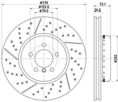 8DD355120771 HELLA Тормозной диск