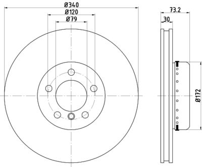 8DD355120811 HELLA Тормозной диск