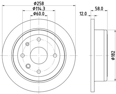 8DD355120921 HELLA Тормозной диск