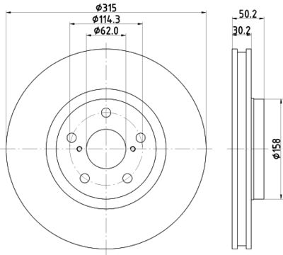 MDC2638 MINTEX Тормозной диск