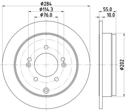 MDC2644 MINTEX Тормозной диск