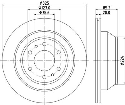 MDC2645 MINTEX Тормозной диск