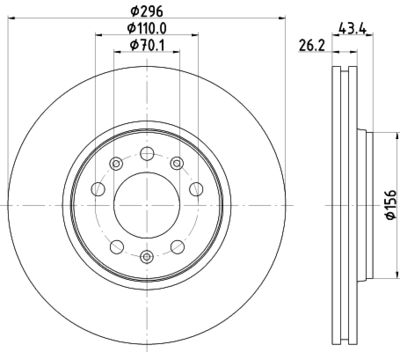 8DD355122371 HELLA Тормозной диск