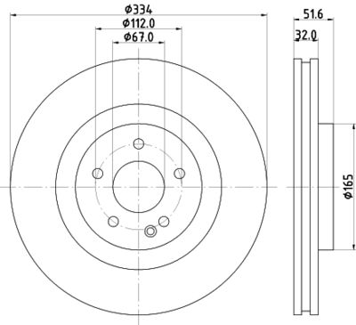 MDC1883 MINTEX Тормозной диск