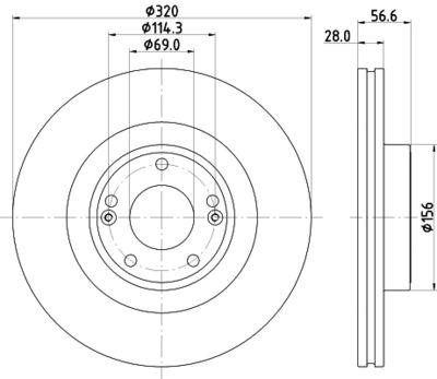 MDC2660 MINTEX Тормозной диск