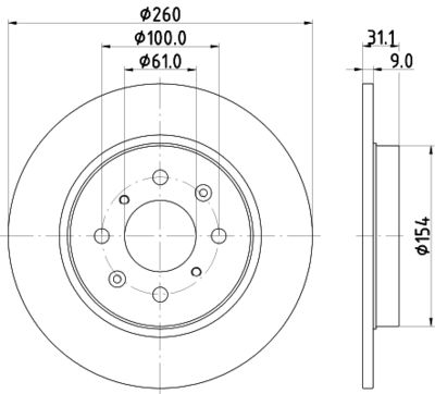 MDC2669 MINTEX Тормозной диск