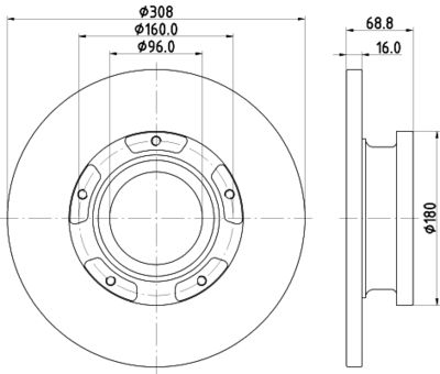 MDC2692 MINTEX Тормозной диск