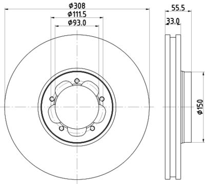 MDC2719 MINTEX Тормозной диск