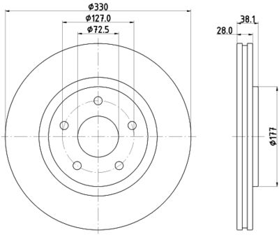 MDC2721 MINTEX Тормозной диск