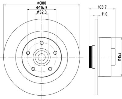 MDC2305 MINTEX Тормозной диск