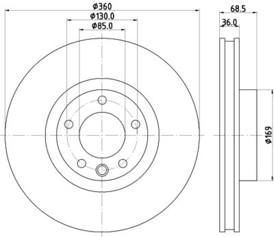 8DD355123211 HELLA Тормозной диск