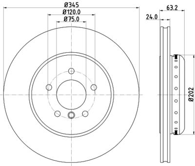 8DD355123231 HELLA Тормозной диск