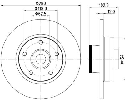 MDC1764 MINTEX Тормозной диск