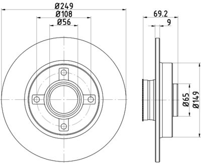 MDC2121 MINTEX Тормозной диск