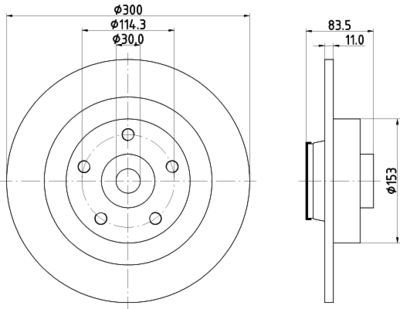 8DD355123401 HELLA Тормозной диск