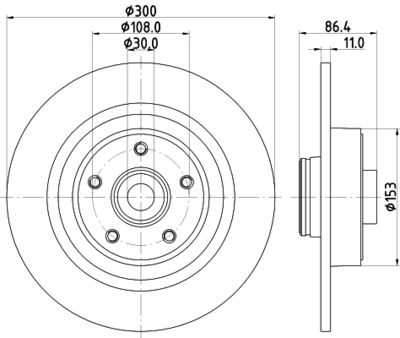 8DD355115321 HELLA Тормозной диск