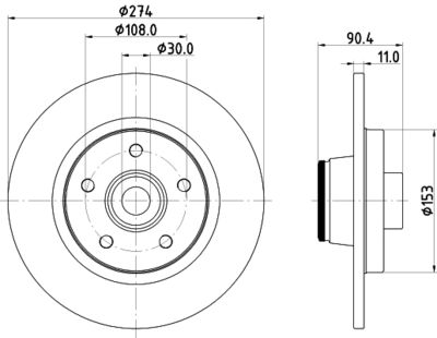 8DD355120571 HELLA Тормозной диск